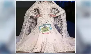 فستان زفاف يلمع للمحجبات